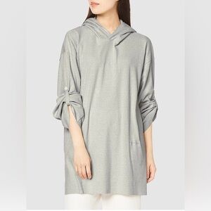 Gelato Pique Ribbed Knit Hooded Tunic Pullover-One Size.